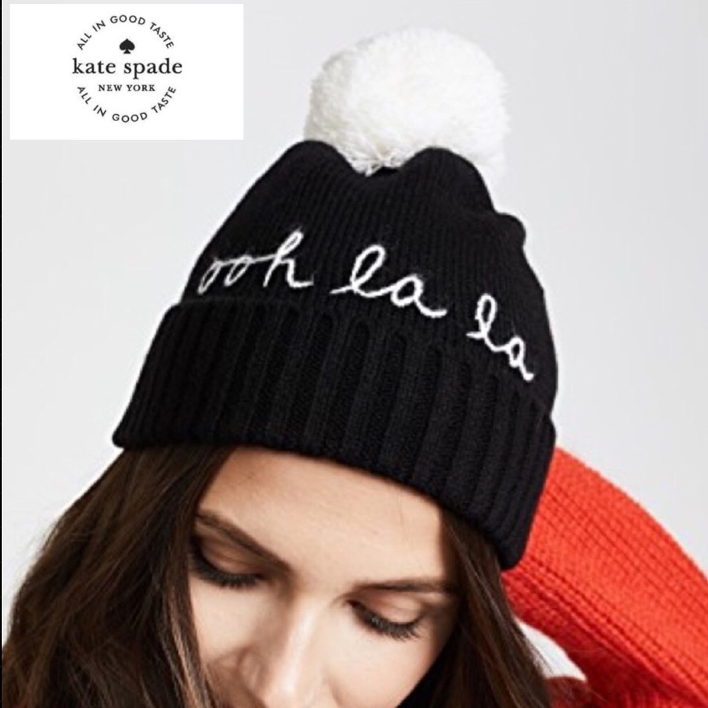 Kate spade Beanie NWT ♠️ ooh la la - Picture 2 of 4